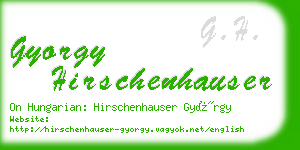 gyorgy hirschenhauser business card